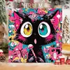 Gatito Lindo con Bufanda Pintura al Óleo Digital para Colorear DIY Interactivo Padre-Hijo Amigable para Principiantes Pintura Decorativa Acrílica