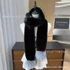 Cachecol de Pelo Sintético de Vison para Fornecimento Transfronteiriço, Extra Longo e Grosso, Dupla Face, Estilo Coreano, Aquecedor de Pescoço Versátil, Cachecol de Pelo Falso