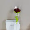 Ramo de Flores de Hilo de Ganchillo Hecho a Mano, Flores Artificiales de Hilo, Regalo de San Valentín para Novia