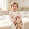 Roupas para Recém-Nascidos, Algodão Puro, Classe A, Estilo Primavera e Outono, Roupa Íntima Colada para Meninos e Meninas, Macacão Completo Primavera e Outono