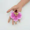 Filme Phalaenopsis Flor Pequena Alta Simulação Sentir Phalaenopsis Férias de Verão Processamento de Acessório de Cabeça DIY Chapéu de Formatura
