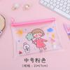 Bolsa de Archivo con Cremallera Serie Niña de Dibujos Animados Estilo Coreano Multiusos Impermeable Bolsa para Documentos Bolsa de Almacenamiento de Gran Capacidad