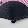 Abanico Plegable Grande Rosa al por Mayor para Danza Tradicional China, Abanico de Bambú Publicitario de Tela de Seda Impreso por Ambos Lados
