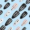 Día de San Valentín Manicura de Amor Blanco y Negro Parche para Uñas Gipsófila Parche para Uñas Venta Caliente Transfronteriza Punto Blanco y Negro Parche para Uñas Desgastable