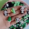 Joias diy cola cremosa resina acessórios atacado pingente de celular chaveiro acessórios de cabelo brincos bambu panda