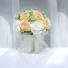 264 Ramo de Novia Estilo Europeo Rosas Pequeñas Fotografía de Boda Boda Artificial Ramo de Boda Estilo Coreano Decoración Flores Falsas