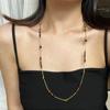 Collar Cadena Clavícula Guofeng Vintage Boutique Maillard Ojo de Tigre Natural Atmósfera