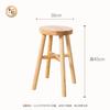 Taburete bajo sencillo de madera maciza, taburete pequeño de madera para niños, taburete pequeño de troncos para el hogar, taburete para cambiar zapatos, taburete para mesa de café, taburete redondo
