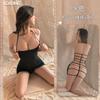 Lencería Sexy Interesante, Tentación Caliente, Camisón Sexy con Tirantes y Aberturas, Pijama, Uniforme de Deseo Puro, No Necesitas Quitarte Set 6227
