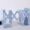 Soporte de Libro Retráctil Escritorio de Estudiante Estante Plegable de Libros Estantería de Hierro Almacenamiento de Papelería Sujeta Libros Artefacto para Guardar Libros