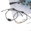 Pulseira de Cartão Tecido de Parafina Vulcânica Natural Popular Transfronteiriça Amazon Pulseira Simples Personalizada para Casal em Estoque