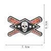 Conjunto de Patches de Tecido Bordados Estilo Caveira Guerreira, Patches Decorativos DIY para Roupas, Sapatos, Chapéus, Bolsas, Etc. Patches de Emblema