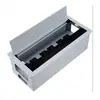 Agujero roscado amortiguador aleación de aluminio caja de cables cepillo de alambre caja de cables con enchufe caja de cables para escritorio de computadora caja de enhebrado multifuncional