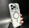 Adequado para iPhone 18 Pro Max, esta capa de telefone apresenta um protetor de lente transparente tipo pele e um design magnético resistente a quedas.