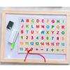Quadro Negro Pequeno Tipo Alfabeto Digital de Madeira Pendurado Quadro de Esboço de Escrita Dupla Face Quadro de Exibição de Ensino Educação Infantil Tangram