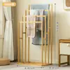 Estante de pie para toallas japonés transfronterizo, independiente, sin perforaciones, simple, estante para bañera, estante para toallas, estante de almacenamiento para baño, estante con barra para colgar