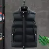 Chaleco de algodón para hombre para otoño e invierno, cuello alto casual, a prueba de viento y cálido, chaqueta de algodón elegante de corte holgado, al por mayor
