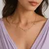 Collar con colgante de mariposa hueca plana de moda transfronteriza europea y americana, collar de cuentas redondas geométricas populares y simples para mujer