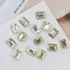 Acessórios para Nail Art, Strass de Formato Irregular, Strass Multifacetados com Base Pontuda Tipo Ninho de Pássaro, Diamantes de Alto Brilho, Itens Populares Online, Strass Quadrado Grosso Amarelo Pelo de Ganso K9
