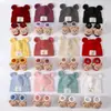Bebés y Niños Pequeños de 0 a 12 Meses, Lindos Sombreros para Bebés para Niños y Niñas en Primavera y Otoño, Sombreros Rojos para Recién Nacidos de Mes Completo con Protección para la Fontanela, Festivos