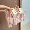 Pijama para Niñas Conjunto Otoño Invierno Más Terciopelo Engrosado Niños Pequeños Bebé Más Terciopelo Cálido Ropa de Casa Niñas