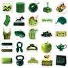50 Hojas Pegatinas Estilo Chica Limpia Verde Realistas Estilo Ins Frescas Impermeables Decorativas DIY para Computadora Taza Térmica Pegatinas
