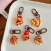 Chaveiro Pingente Série de Brincar com Comida Pão M Bean Desenho Animado Acessório Fofo para Pendurar em Mochila de Estudante Presente para Namorada