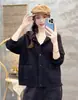 Jaqueta com Capuz Feminina 2026 Outono Nova Estilo Coreano Solta Casual Versátil Roupas de Mãe Top Acolchoado 598