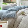 Set de cuatro piezas de algodón de grado A para maternidad e infantil, sábana para dormir desnudo, funda de edredón, gorro de cama, juego de tres piezas para dormitorio de estudiantes, estilo ins, juego de algodón puro