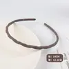 Pinza para el cabello con borde fino estilo coreano, cara retorcida, para lavar la cara, con dientes, diadema antideslizante, diadema de color puro, linda niña, mate, esmerilado