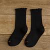 Calcetines de primavera y otoño para niños con diseño de muñeco de dibujos animados, calcetines apilables de moda para niños, calcetines de algodón rizado para niñas, calcetines de tubo medio estilo coreano