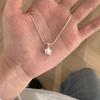 Collar de estrella de mar dulce y encantador bañado en plata S925 para mujer, diseño de nicho, cadena de clavícula ligera y de lujo de alta gama.