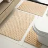 Alfombra Gruesa Transfronteriza Tapete Antideslizante para Baño Felpudo para Puerta de Entrada Alfombra Absorbente para Baño Juego de Tres Piezas para Baño
