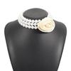 N11747 Collar de perlas estilo Hepburn, romántico, retro, francés, europeo y americano, con rosas frescas y dulces, cadena para el cuello tipo banquete