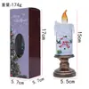Lámpara de vela de nieve de Navidad con llama simulada transfronteriza adorno de atmósfera de escritorio decoración de regalo de Navidad lámpara de mesa pequeña venta al por mayor