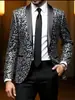 Jaqueta de terno masculina europeia com lantejoulas, para balada, performance, apresentador, traje formal, terno masculino slim fit para palco