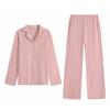 Pijama para Mujer y Pantalones de Dormir para Otoño e Invierno con Cuello Solapa, Hecho de Terciopelo Alemán, Ropa de Casa Generadora de Calor, Forrados de Polar y Engrosados, Conjunto de Manga Larga y Pantalón Largo