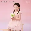 Vestido Infantil BalaoneBalabala Meninas 2026 Novo Verão Exquisito Saia de Malha Brilhante