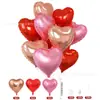 Balão em Forma de Coração Rosa Transfronteiriço Dia dos Namorados Páscoa Aniversário Boas-Vindas de Bebê Decoração de Casal 10 Peças Balão de Amor
