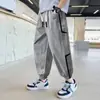 Calças Casuais para Meninos Verão Novo Calças Jogger Infantis Moda Esportiva Crianças de Meia-Idade e Mais Velhas Estudantes Seda de Gelo Repelente de Mosquitos Calças Compridas