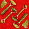 Rodillo de Jade Popular de Amazon Masajeador de Jade Set de Regalo de Rodillo de Jade Rodillo de Jade Verde