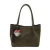 Bolsa tote fresca da moda deste ano para mulheres, nova bolsa de ombro plissada de cor sólida para o outono de 2026, bolsa de axila para o dia a dia