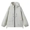 Chaqueta de Hombre para Comercio Exterior Primavera y Otoño Casual Holgada Marca de Moda Americana Chaqueta Versátil para Hombre Color Sólido Simple Ropa de Hombre