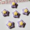 Acessórios de resina atacado acessórios diy material artesanal fivela de sapato patch de chapéu cola de creme estrela de cinco pontas dupla Mini