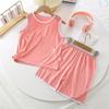 Conjunto de Shorts e Colete Infantil de Modal para Casa Roupa de Dormir Classe A Novo Verão Pijama Fino Venda Quente Roupas com Ar Condicionado