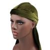 Nuevo Turbante de Terciopelo, Sombrero de Pirata con Cola Larga, Gorro Envolvente para la Cabeza, Gorro para Quimioterapia, Du-Rag
