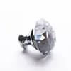 Maçanetas de Cristal para Móveis Atacado Maçanetas de Gaveta de Armário Maçanetas Artesanais Formato de Diamante Maçanetas de Cristal Maçanetas de Liga de Zinco