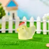 Jardinería de Micro-Paisaje Musgo Paisajismo Decoración Hecha a Mano DIY Accesorios Animales Lindos Gallina Pequeña Adornos Pequeños Luminosos