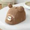 Boina de Dibujos Animados para Bebé, Nuevo Modelo de Comercio Exterior, Gorra Delantera Infantil de Osito Súper Linda, Sombrero Cálido de Otoño para Bebé