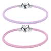 Pulsera Trenzada de Alambre de Acero con Hebilla en Forma de Corazón Versátil Pulsera de Hilo Rojo DIY Adecuada para Ensartar Cuentas Cadena Básica Compatible con Cuentas Panjia